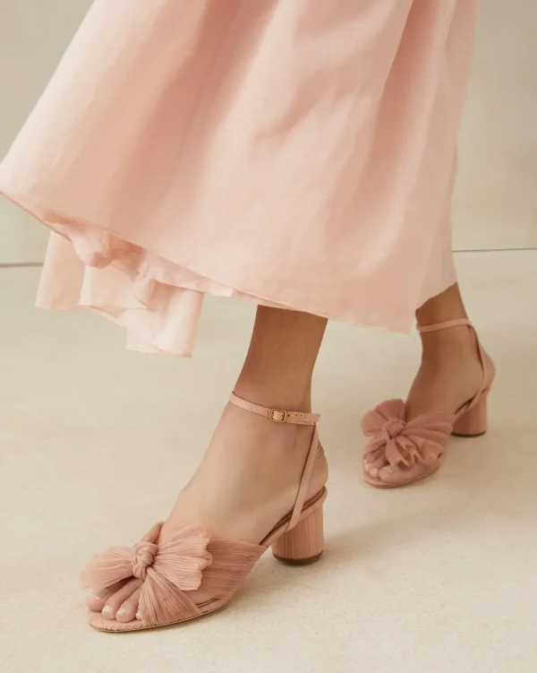 Fashion Dahlia Pleated Bow Heel SOMETHING BLUE | FOR THE BRIDE