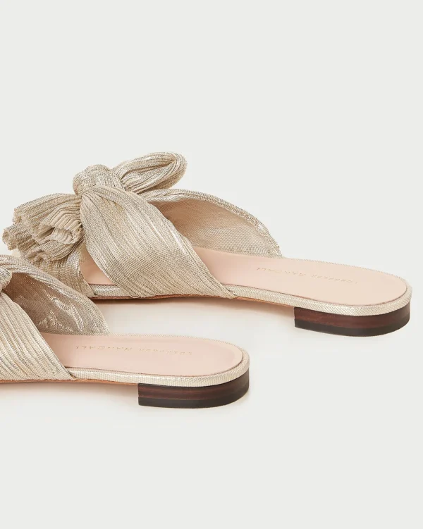 Cheap Daphne Bow Slide Flat Sandals