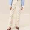 Fashion Demi Natural Embroidered Pant Casual Staples | Vacation Shop