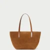 Cheap Easton Cacao Suede Medium Tote Casual Staples | Totes