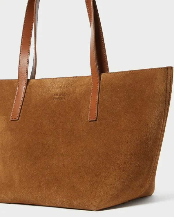 Cheap Easton Cacao Suede Medium Tote Casual Staples | Totes