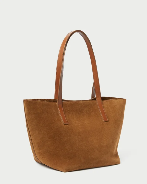 Cheap Easton Cacao Suede Medium Tote Casual Staples | Totes