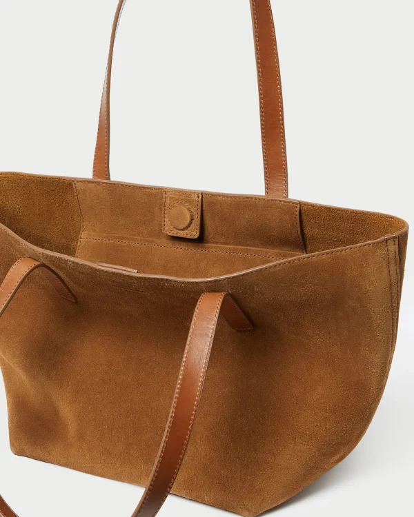 Cheap Easton Cacao Suede Medium Tote Casual Staples | Totes