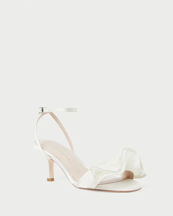 Outlet Elena Pearl Pleated Ruffle Sandal FOR THE BRIDE | Heeled Sandals