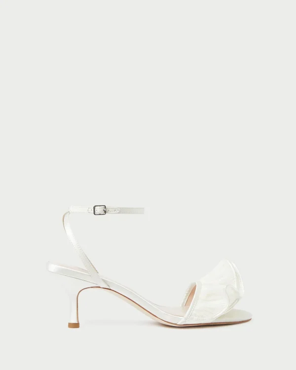 Outlet Elena Pearl Pleated Ruffle Sandal FOR THE BRIDE | Heeled Sandals