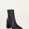 Store Elise Black Stretch Bootie Boots