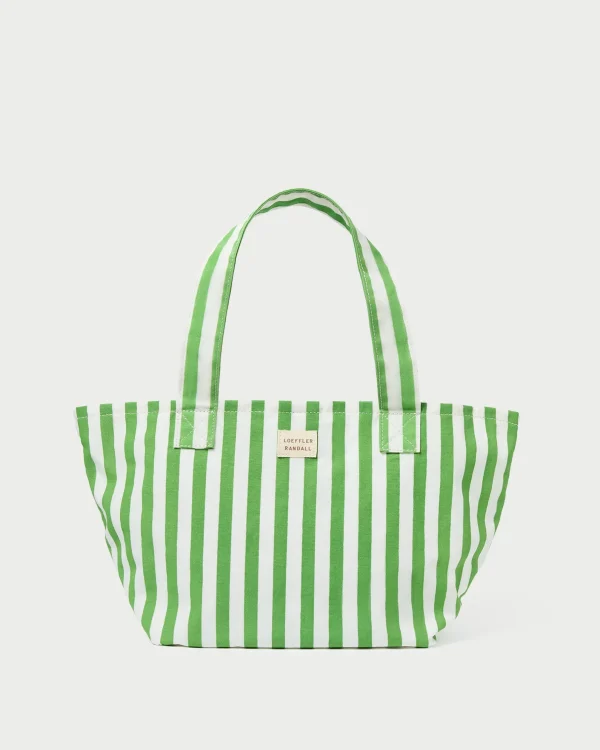 Best Ellis Green Stripe Packable Tote Jessie Loves | Totes
