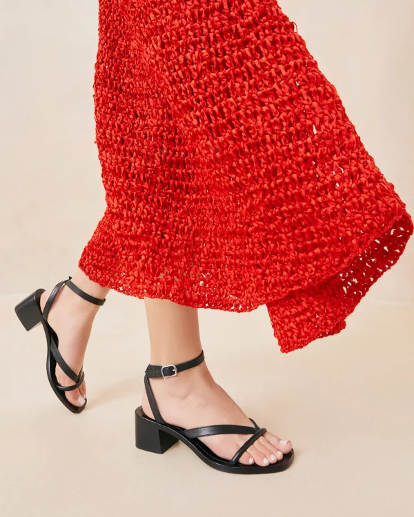 Cheap Eloise Leather Heeled Sandal Casual Staples | Heeled Sandals