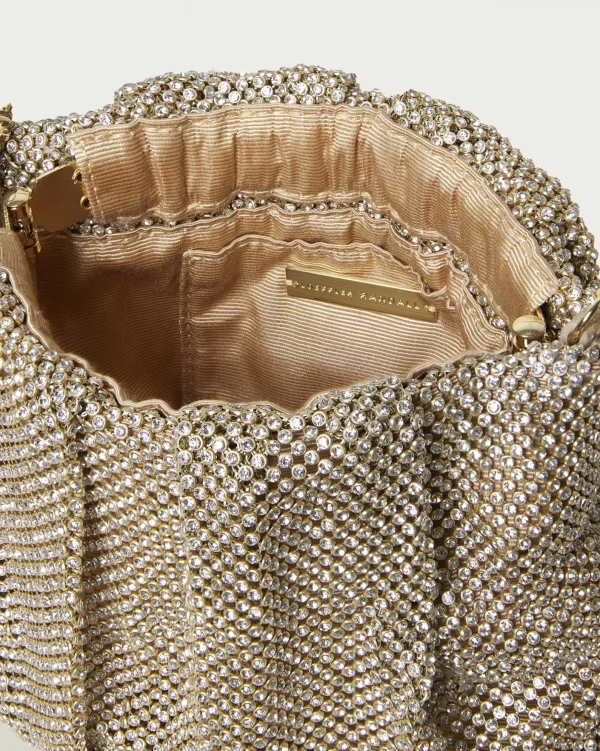Sale Ember Gold Diamanté Gathered Clutch FOR THE GUESTS | FOR THE BRIDE