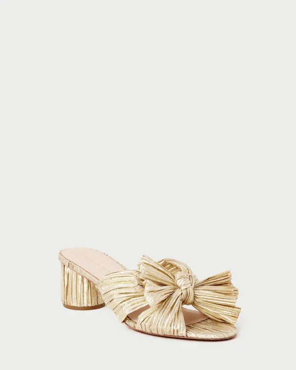 Best Emilia Pleated Bow Heel Heeled Sandals