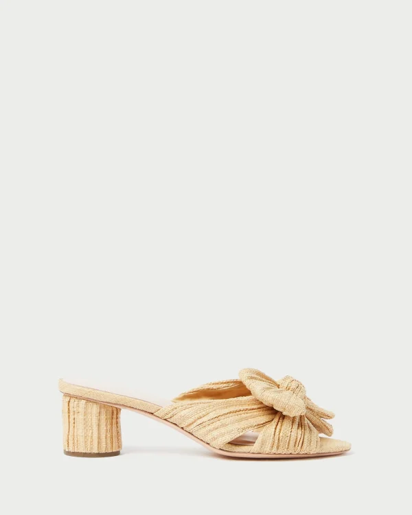 Best Emilia Pleated Bow Heel Heeled Sandals