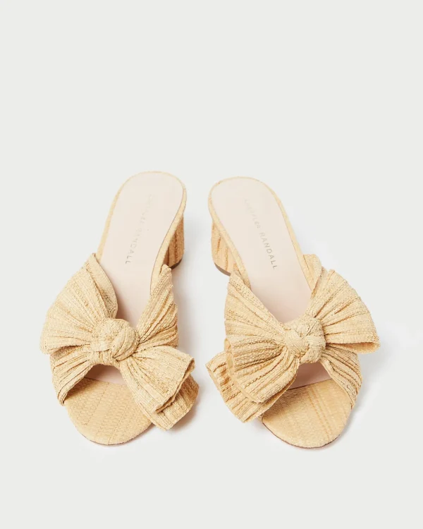 Best Emilia Pleated Bow Heel Heeled Sandals