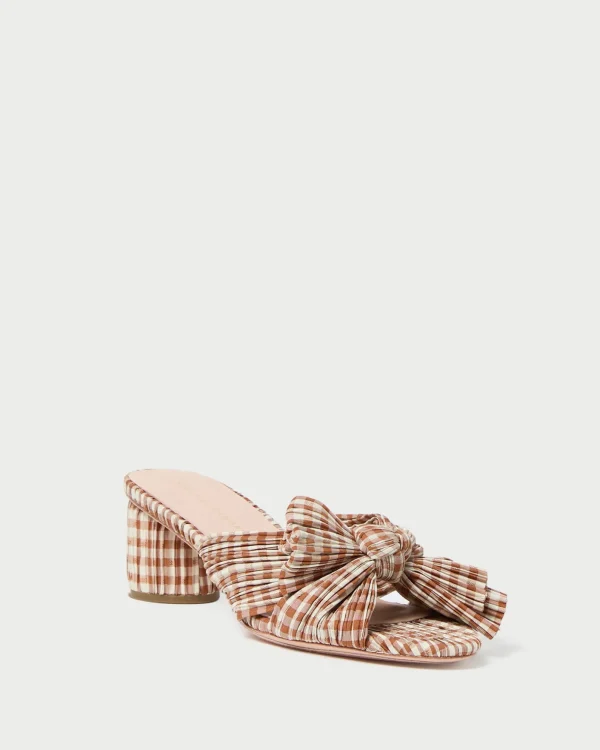 Best Emilia Pleated Bow Heel Heeled Sandals