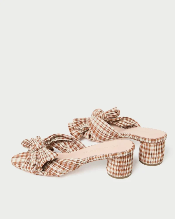 Best Emilia Pleated Bow Heel Heeled Sandals