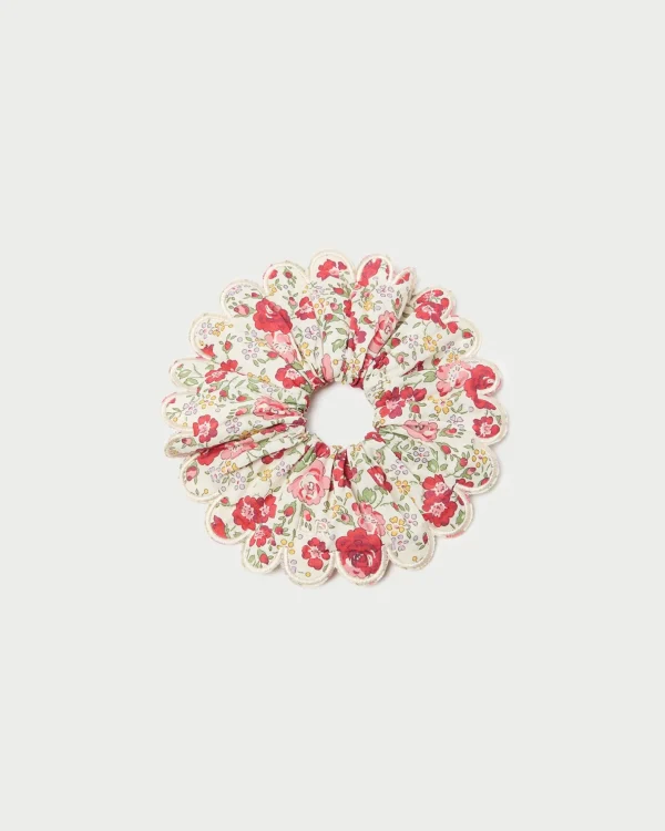 Cheap Frankie Pink Floral Scallop Scrunchie Accessories