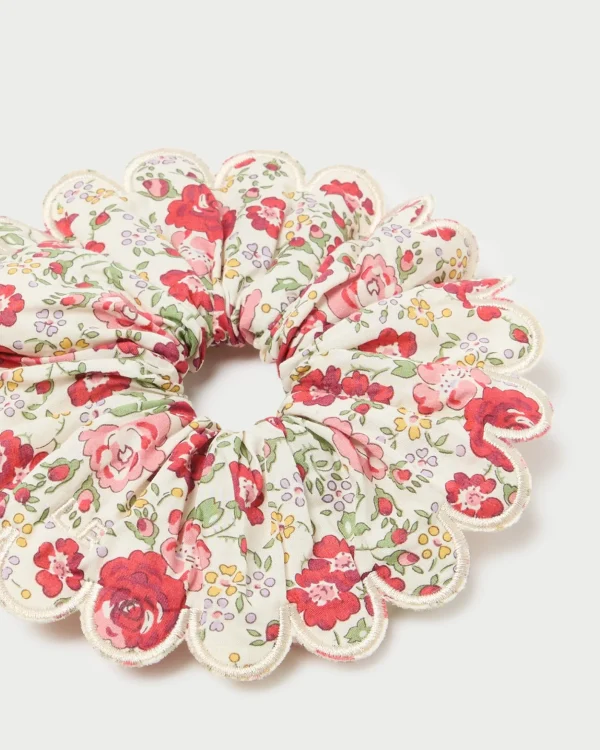 Cheap Frankie Pink Floral Scallop Scrunchie Accessories