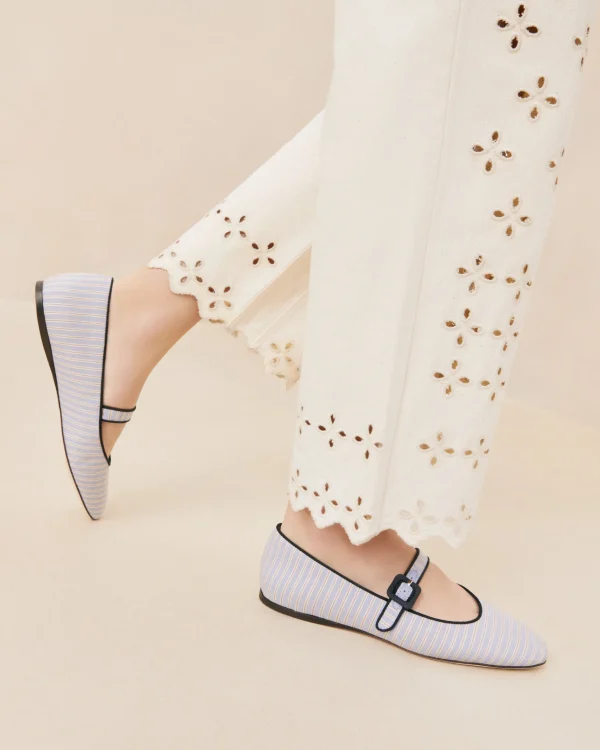 Fashion Ginger Brown Moiré Mary Jane Jessie Loves | Flats & Loafers