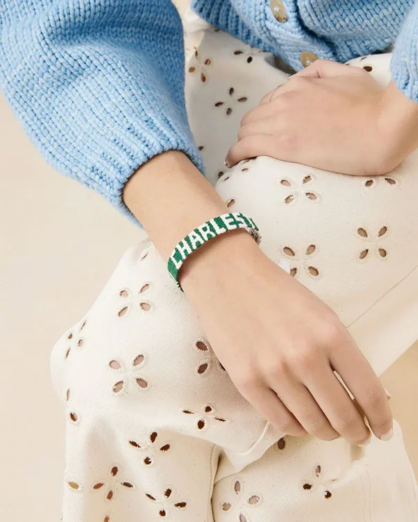 Outlet Green/White 'Charleston' Bracelet Jewelry | Accessories