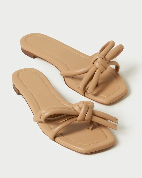 Shop Hadley Leather Bow Sandal SOMETHING BLUE | FOR THE BRIDE