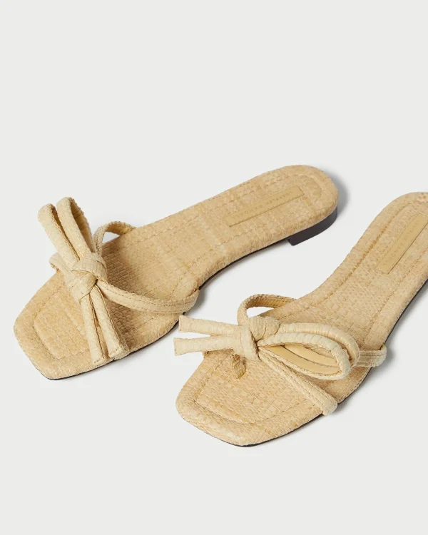 Shop Hadley Leather Bow Sandal SOMETHING BLUE | FOR THE BRIDE