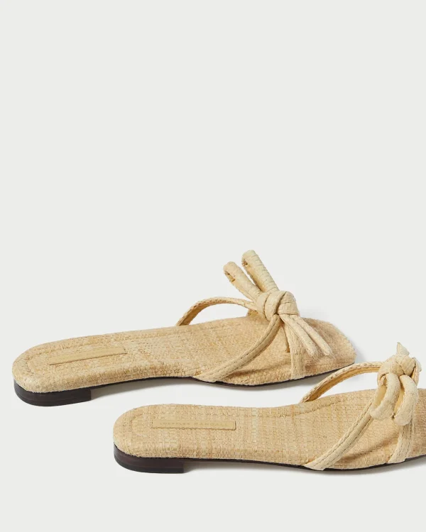 Shop Hadley Leather Bow Sandal SOMETHING BLUE | FOR THE BRIDE