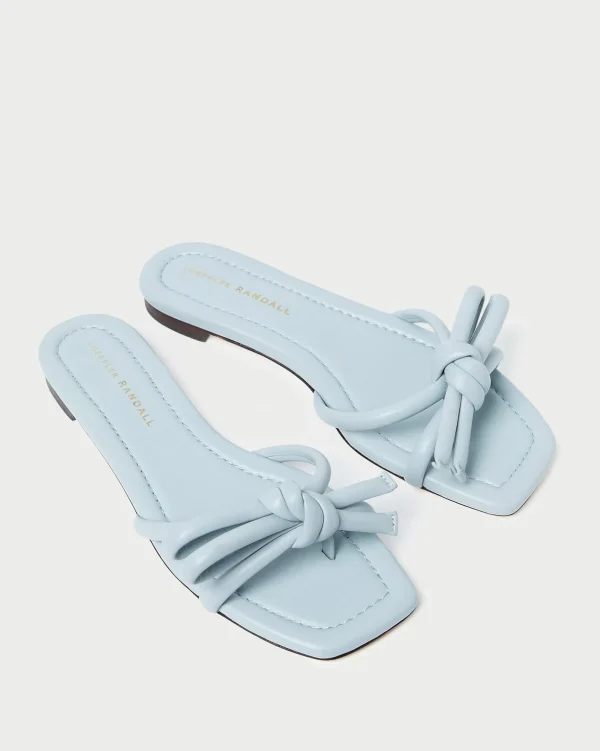 Shop Hadley Leather Bow Sandal SOMETHING BLUE | FOR THE BRIDE