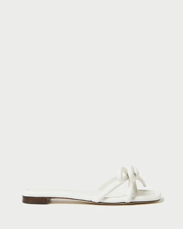 Shop Hadley Leather Bow Sandal SOMETHING BLUE | FOR THE BRIDE