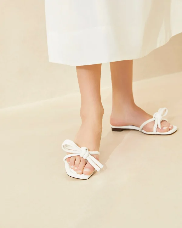 Shop Hadley Leather Bow Sandal SOMETHING BLUE | FOR THE BRIDE