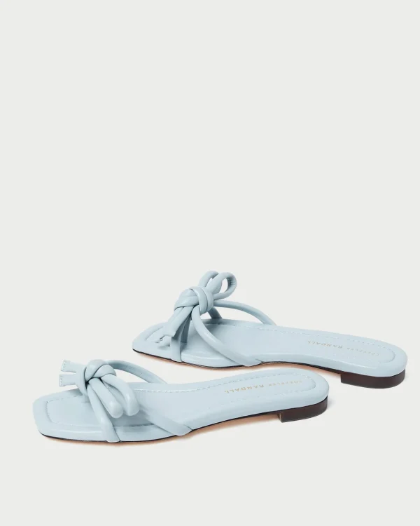 Shop Hadley Leather Bow Sandal SOMETHING BLUE | FOR THE BRIDE