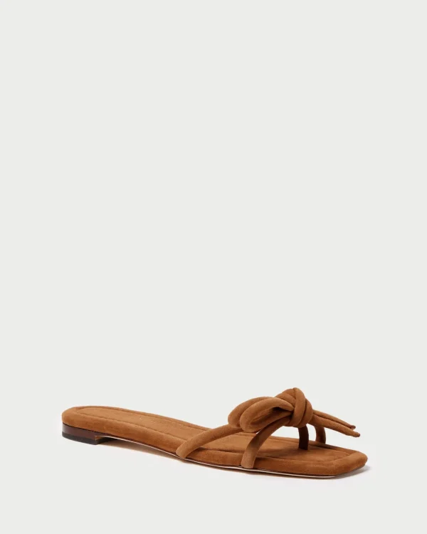 Shop Hadley Leather Bow Sandal SOMETHING BLUE | FOR THE BRIDE