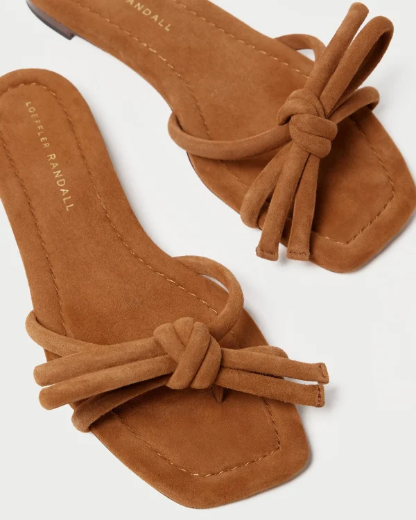Shop Hadley Leather Bow Sandal SOMETHING BLUE | FOR THE BRIDE