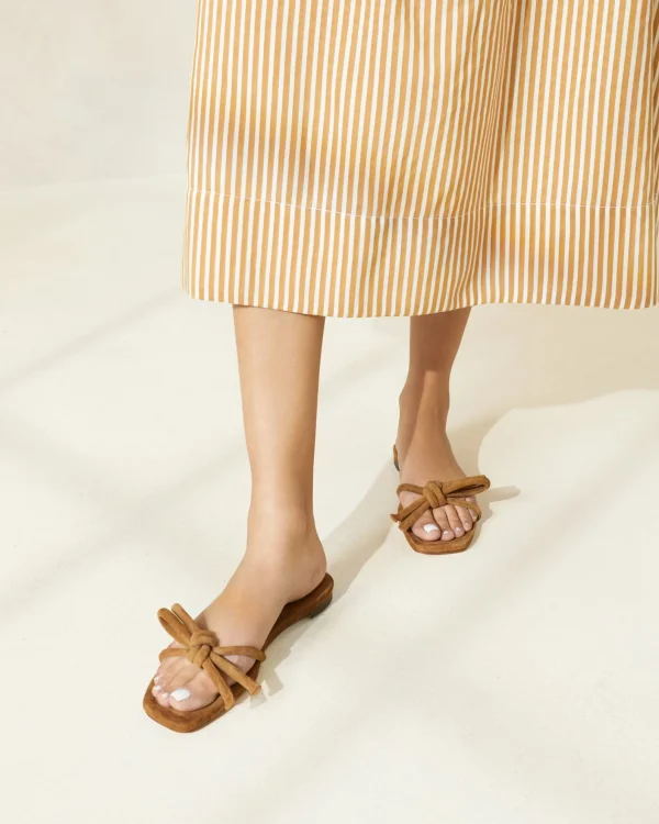 Shop Hadley Leather Bow Sandal SOMETHING BLUE | FOR THE BRIDE