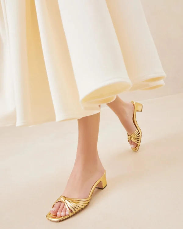 Outlet Hazel Leather Knot Mule FOR THE GUESTS | FOR THE BRIDE
