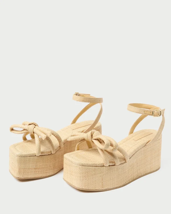 New Hudson Natural Raffia Platform Sandal Vacation Shop | Flat Sandals