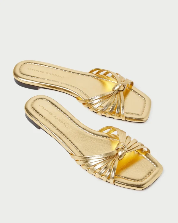 New Izzie Leather Knot Sandal FOR THE BRIDE | Flat Sandals