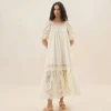 Flash Sale Jo Cream Puff-Sleeve Dress Casual Staples | Event Essentials