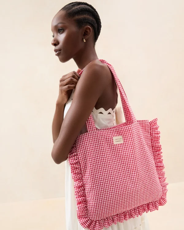 Discount Justine Ruffle Tote Totes