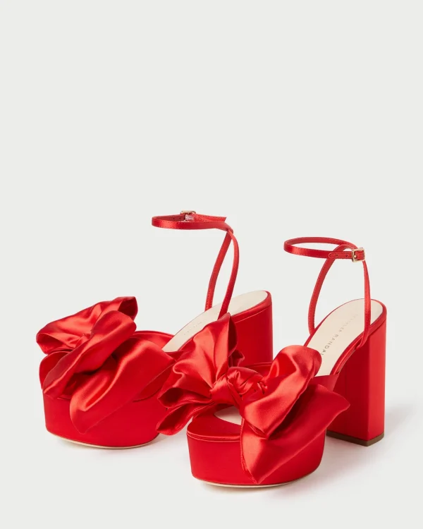 Discount Kiki Satin Platform Sandal FOR THE BRIDE | Heeled Sandals