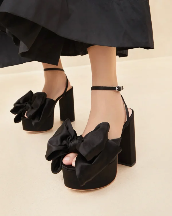 New Kiki Satin Platform Sandal Heeled Sandals
