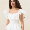 Flash Sale Layla Cream Ruffle Sleeveless Blouse FOR THE BRIDE | Event Essentials