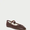 Clearance Leonie Chocolate Leather Flat Flats & Loafers