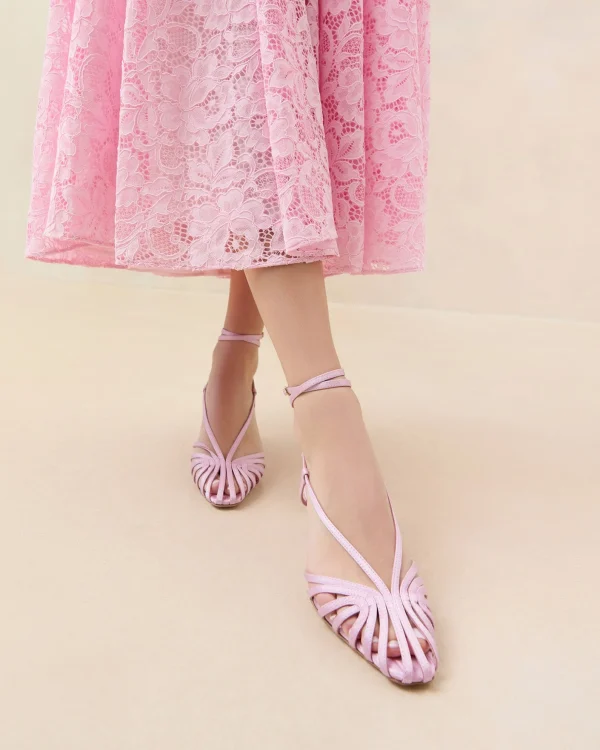 Shop Livvy Pink Moiré Heeled Sandal FOR THE GUESTS | Heeled Sandals