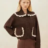 Store Lo Brown/Cream Collared Cardigan Knitwear