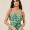 Shop Maggie Green Floral Cinched Camisole Matching Sets | Tops