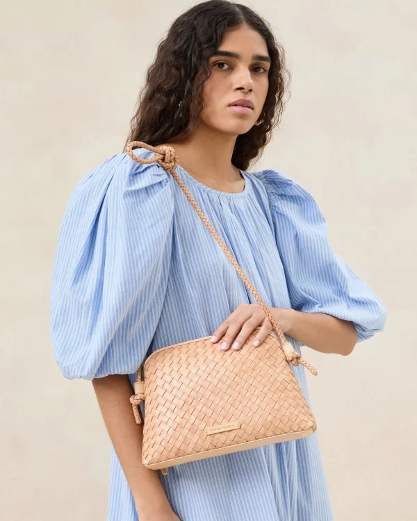 Cheap Mallory Brown Woven Crossbody Casual Staples | Vacation Shop