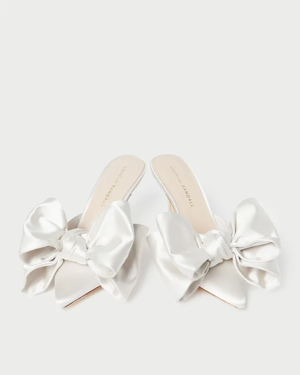 Cheap Margot Moiré Bow Mule FOR THE BRIDE | Pumps & Mules