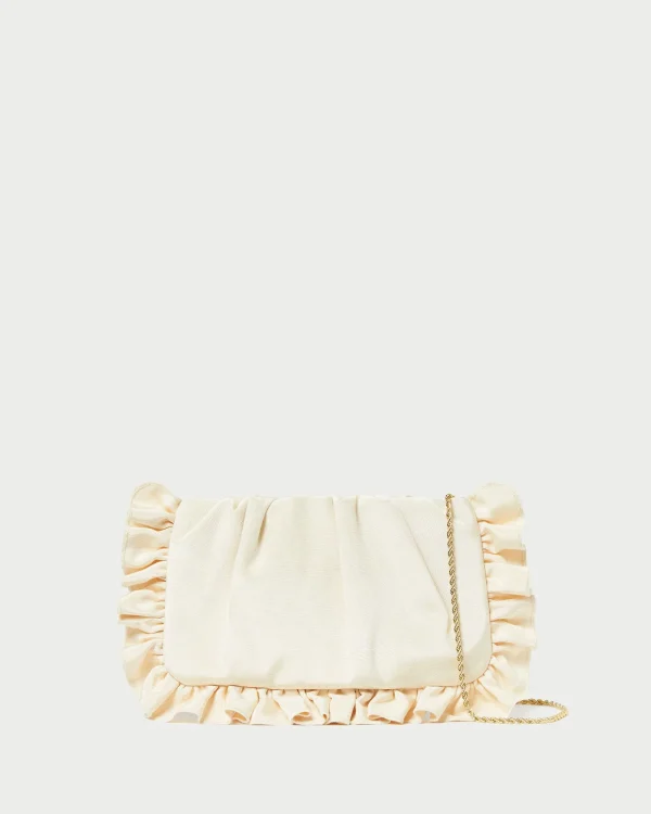 Outlet Mavis Raffia Ruffle Clutch FOR THE GUESTS | FOR THE BRIDE