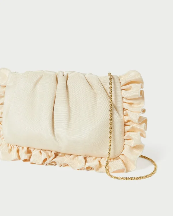 Online Mavis Moiré Ruffle Clutch Event Essentials | Vacation Shop