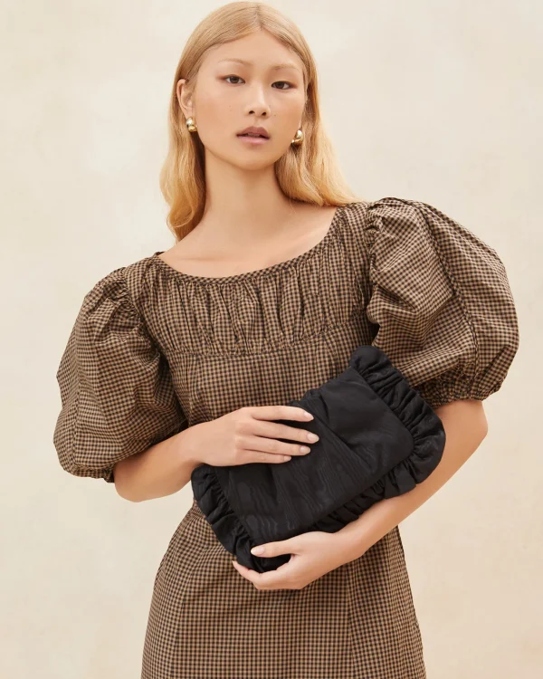 Online Mavis Moiré Ruffle Clutch Event Essentials | Vacation Shop