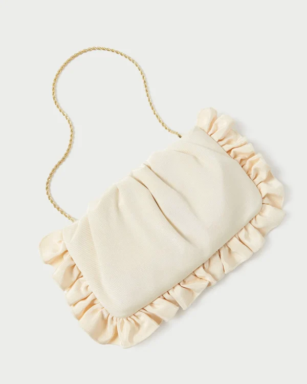 Online Mavis Moiré Ruffle Clutch Event Essentials | Vacation Shop